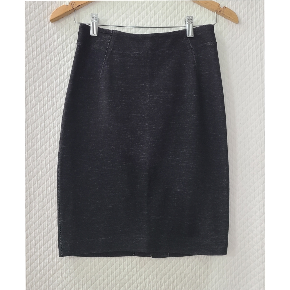 Club Monaco black stretch double knit pencil skirt